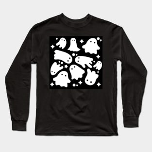 Cute Ghosts Pattern Long Sleeve T-Shirt